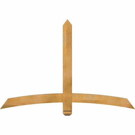 Ekena Millwork Bellingham Rough Sawn Timber Gable Bracket, Western Red Cedar, 60"W x 40"H x 2"D x 4"F, 16/12 Pitch GBW060X40X0204BEL00RWR